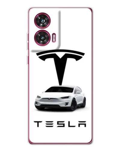 Чохол для Motorola Edge 50 Fusion з картинкою «Tesla White Style»