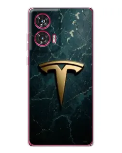 Чохол для Motorola Edge 50 Fusion з картинкою «Мармурова Tesla Gold»