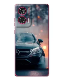 Чехол для Motorola Edge 50 Fusion с картинкой «Mercedes — ночной город»
