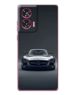 Чехол для Motorola Edge 50 Fusion с картинкой «Mercedes на черном»