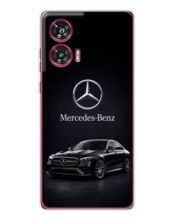 Чехол для Motorola Edge 50 Fusion с картинкой «Mercedes — решетка радиатора»