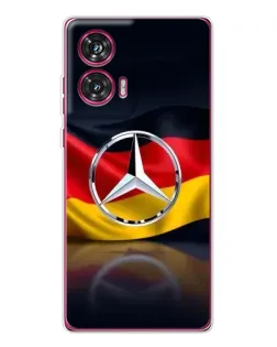 Чехол для Motorola Edge 50 Fusion с картинкой «Mercedes — флаг Германии»