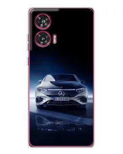 Чехол для Motorola Edge 50 Fusion с картинкой «Ночной Mercedes EQ»