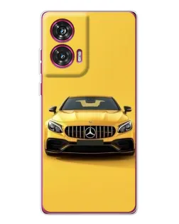 Чехол для Motorola Edge 50 Fusion с картинкой «Желтый Mercedes GT»