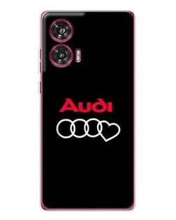 Чехол для Motorola Edge 50 Fusion с картинкой «Логотип Audi Heart»
