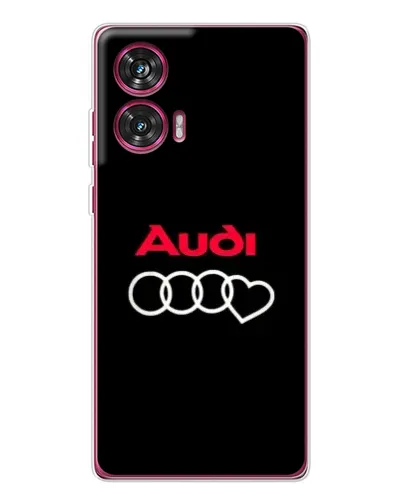 Чехол для Motorola Edge 50 Fusion с картинкой «Логотип Audi Heart»
