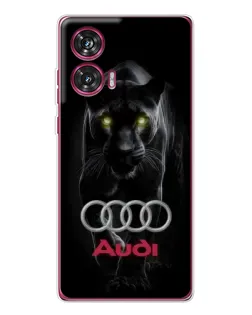 Чехол для Motorola Edge 50 Fusion с картинкой «Пантера и Audi»