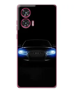 Чехол для Motorola Edge 50 Fusion с картинкой «Audi в неоне»