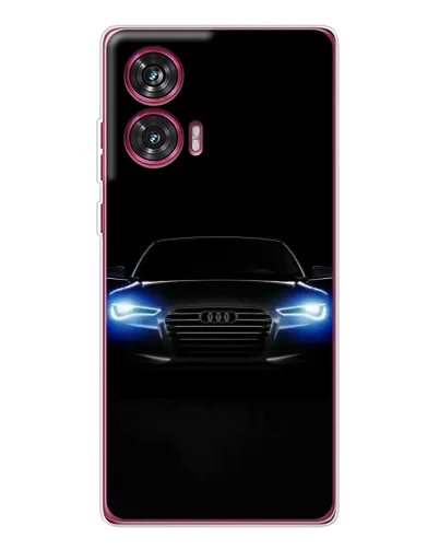 Чехол для Motorola Edge 50 Fusion с картинкой «Audi в неоне»