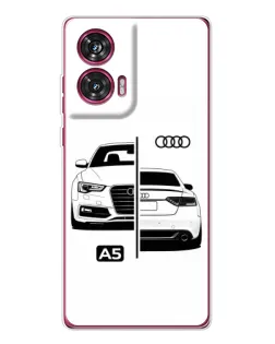 Чехол для Motorola Edge 50 Fusion с картинкой «Audi — контрастный дизайн»