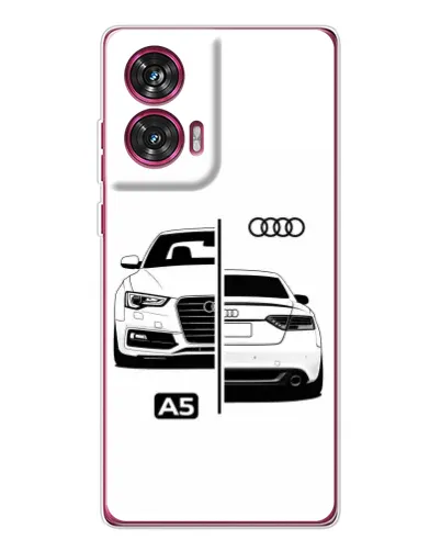 Чехол для Motorola Edge 50 Fusion с картинкой «Audi — контрастный дизайн»