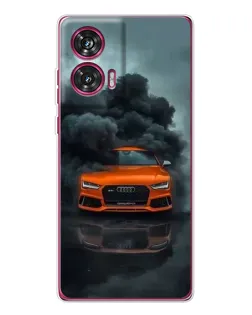 Чехол для Motorola Edge 50 Fusion с картинкой «Audi в облаках дыма»
