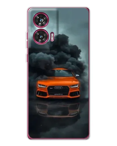 Чехол для Motorola Edge 50 Fusion с картинкой «Audi в облаках дыма»