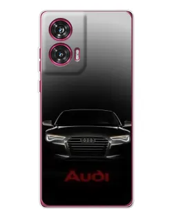 Чехол для Motorola Edge 50 Fusion с картинкой «Audi — градиентный контур»