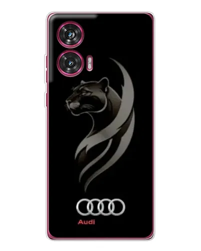 Чехол для Motorola Edge 50 Fusion с картинкой «Графика — пантера и Audi»