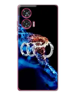Чехол для Motorola Edge 50 Fusion с картинкой «Энергия лого Audi»