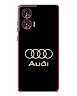 Чехол для Motorola Edge 50 Fusion с картинкой «Audi — золотой логотип»