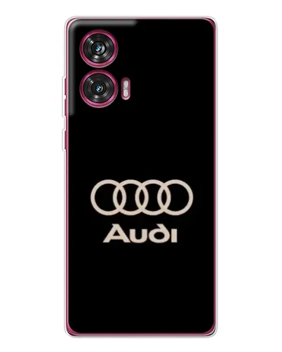 Чехол для Motorola Edge 50 Fusion с картинкой «Audi — золотой логотип»