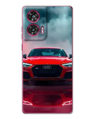 Чехол для Motorola Edge 50 Fusion с картинкой «Audi RS — красный стиль»