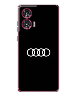 Чехол для Motorola Edge 50 Fusion с картинкой «Audi White Logo»