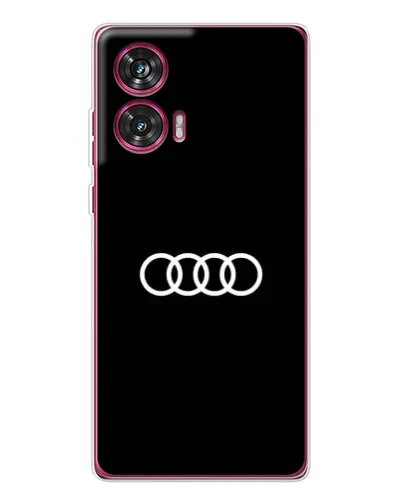 Чехол для Motorola Edge 50 Fusion с картинкой «Audi White Logo»