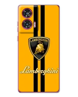Чехол для Motorola Edge 50 Fusion с картинкой «Lamborghini Stripe желтый»