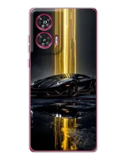 Чехол для Motorola Edge 50 Fusion с картинкой «Ночной Lamborghini драйв»