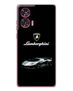 Чехол для Motorola Edge 50 Fusion с картинкой «Логотип Lamborghini классика»