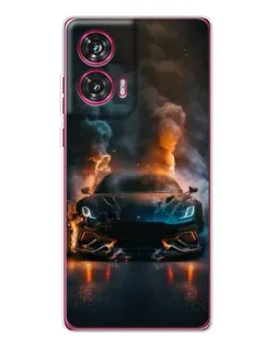Чехол для Motorola Edge 50 Fusion с картинкой «Lamborghini дымная эстетика»
