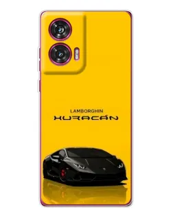 Чехол для Motorola Edge 50 Fusion с картинкой «Lamborghini Huracan черный»