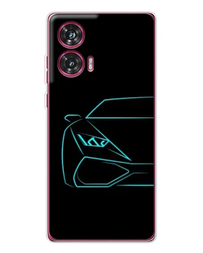 Чехол для Motorola Edge 50 Fusion с картинкой «Голубой силуэт Lamborghini» Чехол для Motorola Edge 50 Fusion с картинкой «Голубой силуэт Lamborghini»