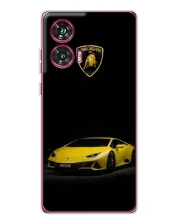 Чехол для Motorola Edge 50 Fusion с картинкой «Lamborghini желтый акцент»
