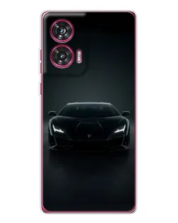 Чехол для Motorola Edge 50 Fusion с картинкой «Черный Lamborghini Aventador»