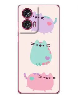 Чехол для Motorola Edge 50 Fusion с картинкой «Pusheen трио»