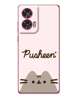Чехол для Motorola Edge 50 Fusion с картинкой «Pusheen логотип»