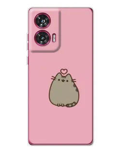 Чехол для Motorola Edge 50 Fusion с картинкой «Pusheen сердце»
