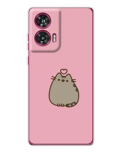Чехол для Motorola Edge 50 Fusion с картинкой «Pusheen сердце» Чехол для Motorola Edge 50 Fusion с картинкой «Pusheen сердце»