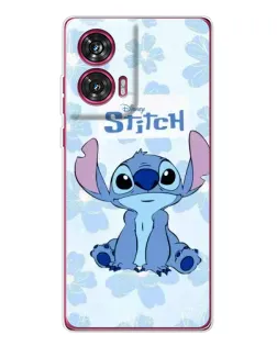 Чехол для Motorola Edge 50 Fusion с картинкой «Stitch среди цветов»