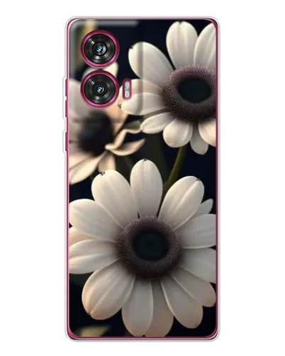 Чехол для Motorola Edge 50 Fusion с картинкой «Белые маргаритки макро»