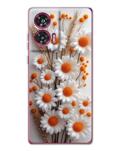 Чехол для Motorola Edge 50 Fusion с картинкой «Белые сухоцветы»