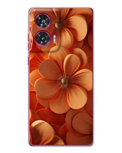 Чехол для Motorola Edge 50 Fusion с картинкой «Оранжевый макро цветок»