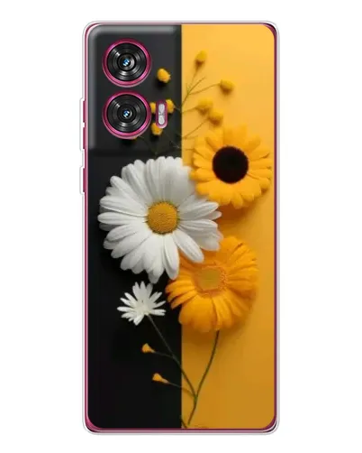 Чехол для Motorola Edge 50 Fusion с картинкой «Подсолнух и ромашка»