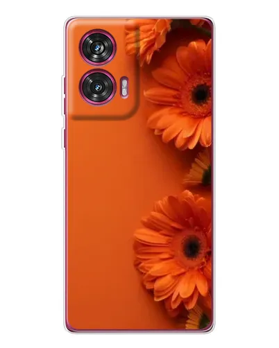 Чехол для Motorola Edge 50 Fusion с картинкой «Оранжевые герберы»
