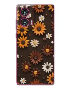 Чехол для Motorola Edge 50 Fusion с картинкой «Узор из маленьких подсолнухов» Чехол для Motorola Edge 50 Fusion с картинкой «Узор из маленьких подсолнухов»