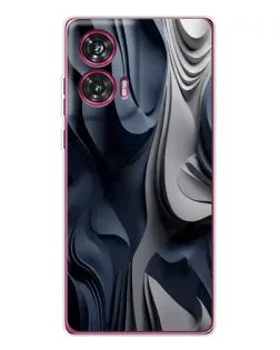 Чехол для Motorola Edge 50 Fusion с картинкой «Объемные синие складки»