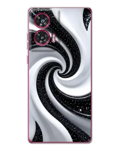Чехол для Motorola Edge 50 Fusion с картинкой «Черно-белая спираль»