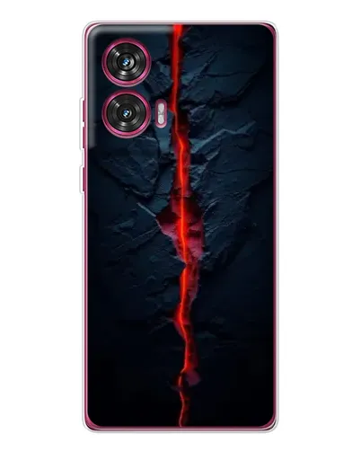 Чехол для Motorola Edge 50 Fusion с картинкой «Kрасная лавовая трещина»