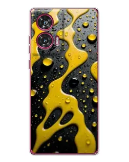 Чехол для Motorola Edge 50 Fusion с картинкой «Жидкое желтое золото»