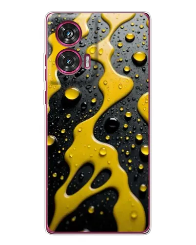 Чехол для Motorola Edge 50 Fusion с картинкой «Жидкое желтое золото»