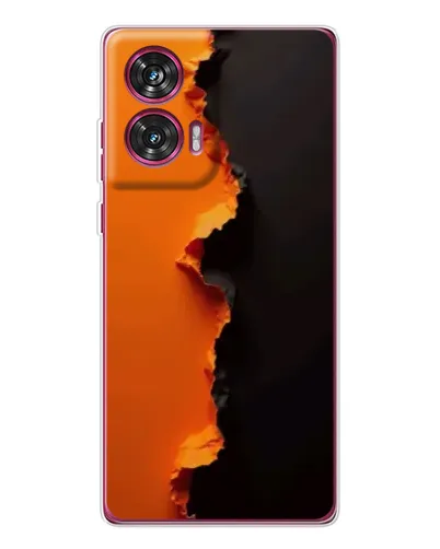 Чехол для Motorola Edge 50 Fusion с картинкой «Оранжевый разлом»